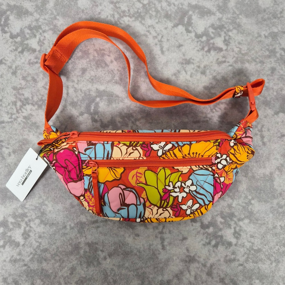 Vera Bradley Large Belt Bag Fanny Pack Hippie Floral Boho Festival 70s Retro NWT